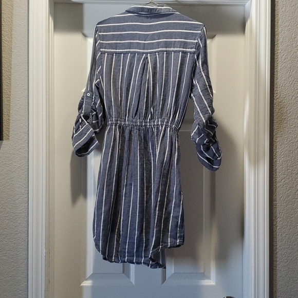 Cute Blue Button Up Dress - Picture 3 of 3